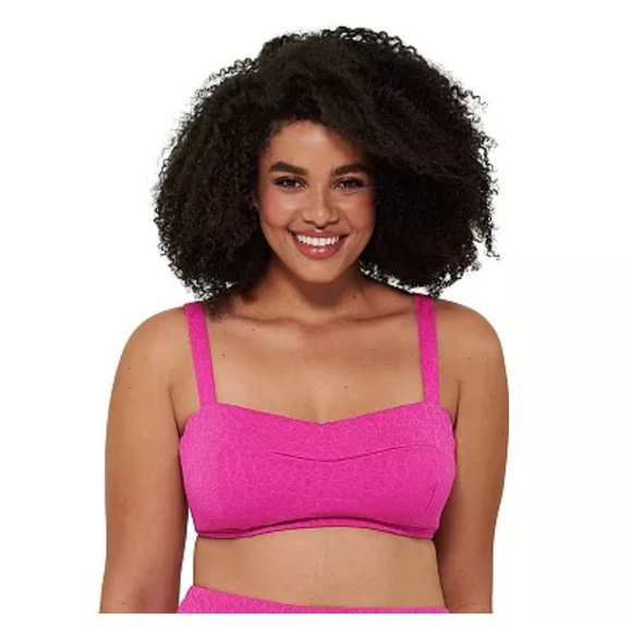 NWT Freshwater Wide-Strap Bandeaukini Swim
Top & Solid High-Waist Swim Bottoms - Picture 2 of 15